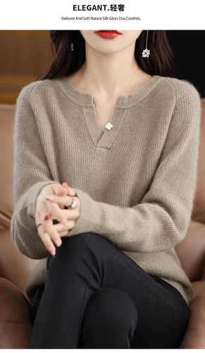 Suéter para mujer 100 % cachemir puro manga larga  - Imagen 21 de 30