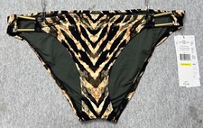 Carmen Marc Valvo Women's Swimsuit Size Medium Bikini Bottoms Metal Accents