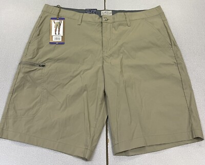 NWT ORIGINAL WEATHERPROOF VINTAGE Cargo Men’s Beige Shorts 40 Nylon Spandex 