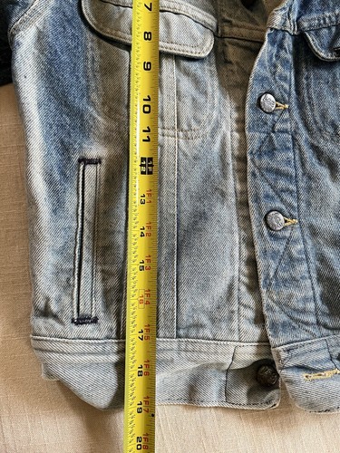 vintage Lee acid wash denim jean jacket patd 153438 boys size 12 - Picture 6 of 7