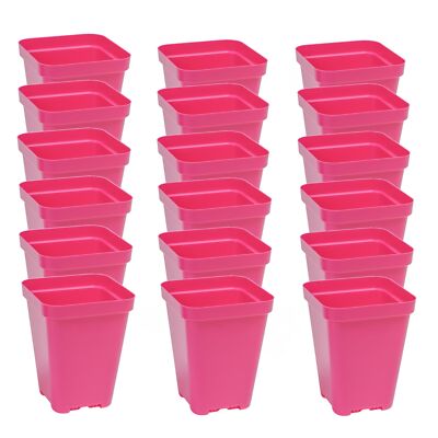 SUNPACK 3.3'' x 3.3'' Seed Starting Square Insert Pot, Magenta, 4'' (Pack of 18)
