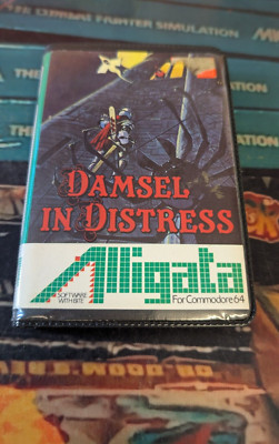Damsel in Distress (1985) Commodore C 64 (Tape, Manual, Box) works 8-bit classic