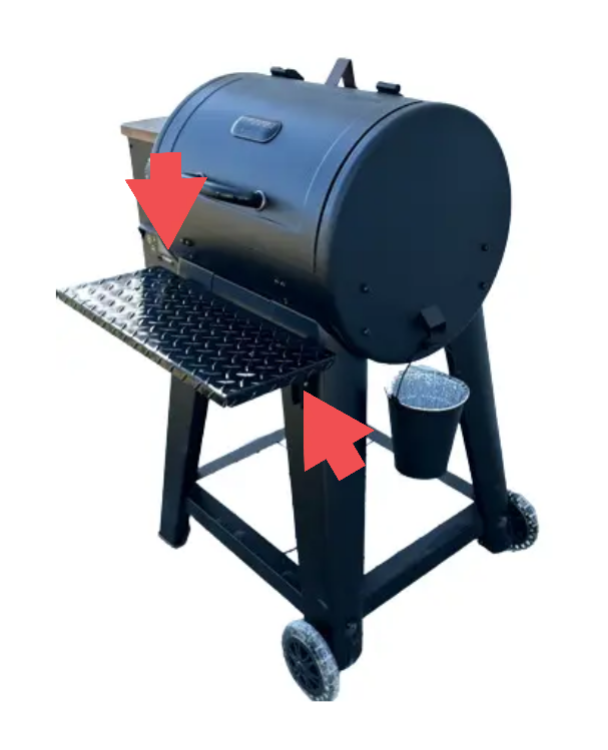 PBR Products Diamond Plate Folding Shelf for Pit Boss 540 Lexington Onyx  Edition