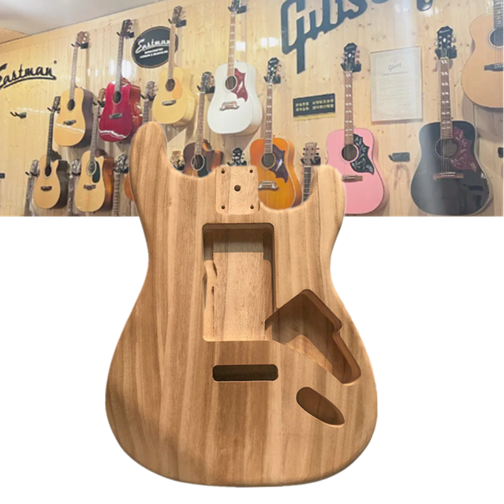 Unfinished Wood Guitar Body Maple Wood Blank Barrel For Electric Guitar
