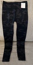 Spanx Women s Look At Me Now Seamless Tummy Control Leggings - Black Camo Size S