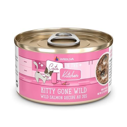 Weruva Cats in The Kitchen, Kitty Gone Wild with Wild Salmon Au Jus Cat Food,... - Picture 1 of 11