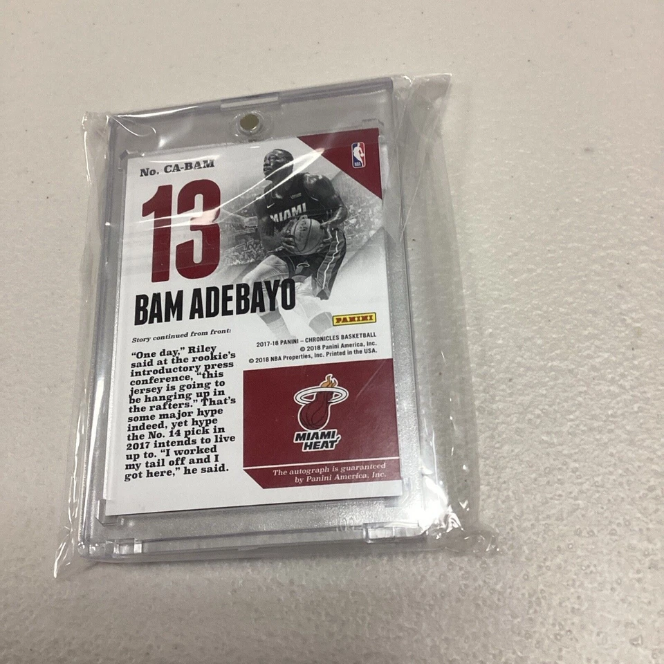 2017-18 Panini Chronicles Rookie Autographs Signature Bam Adebayo /199 - Image 2 of 2