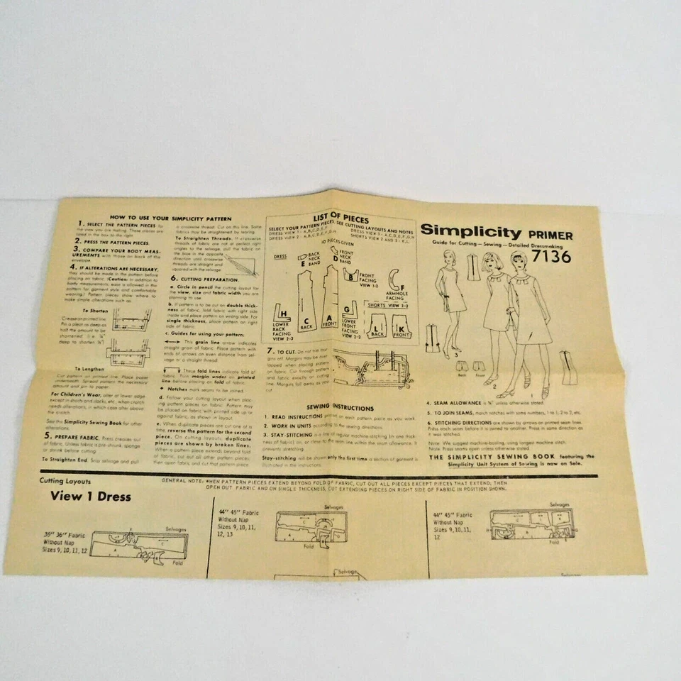 Simplicity 7136 Misses Dress Shorts Sewing Pattern Size 11 Uncut Key Hole Slit - Image 3 of 4