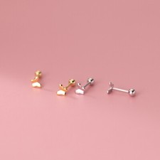 Sterling Silver Tiny Butterfly Screw Back Helix Cartilage Stud Earrings A4449