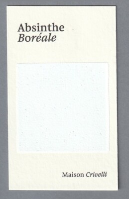 Advertising card - Boreal absinthe by Maison Crivelli double sided