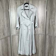 Max Studio Duster Jacket Womens Medium Lightweight Gray Color 3/4 Sleeves