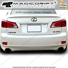 For 06-13 Lexus IS250 IS350 Sedan OE Style Rear Trunk Spoiler Duckbill Wing PU