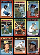 1975 Topps MINI Milwaukee Brewers Team Set 7 - NM 4784657