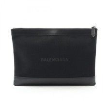 Borsa pochette BALENCIAGA Navy clip M Business 373834 tela pelle nera usata