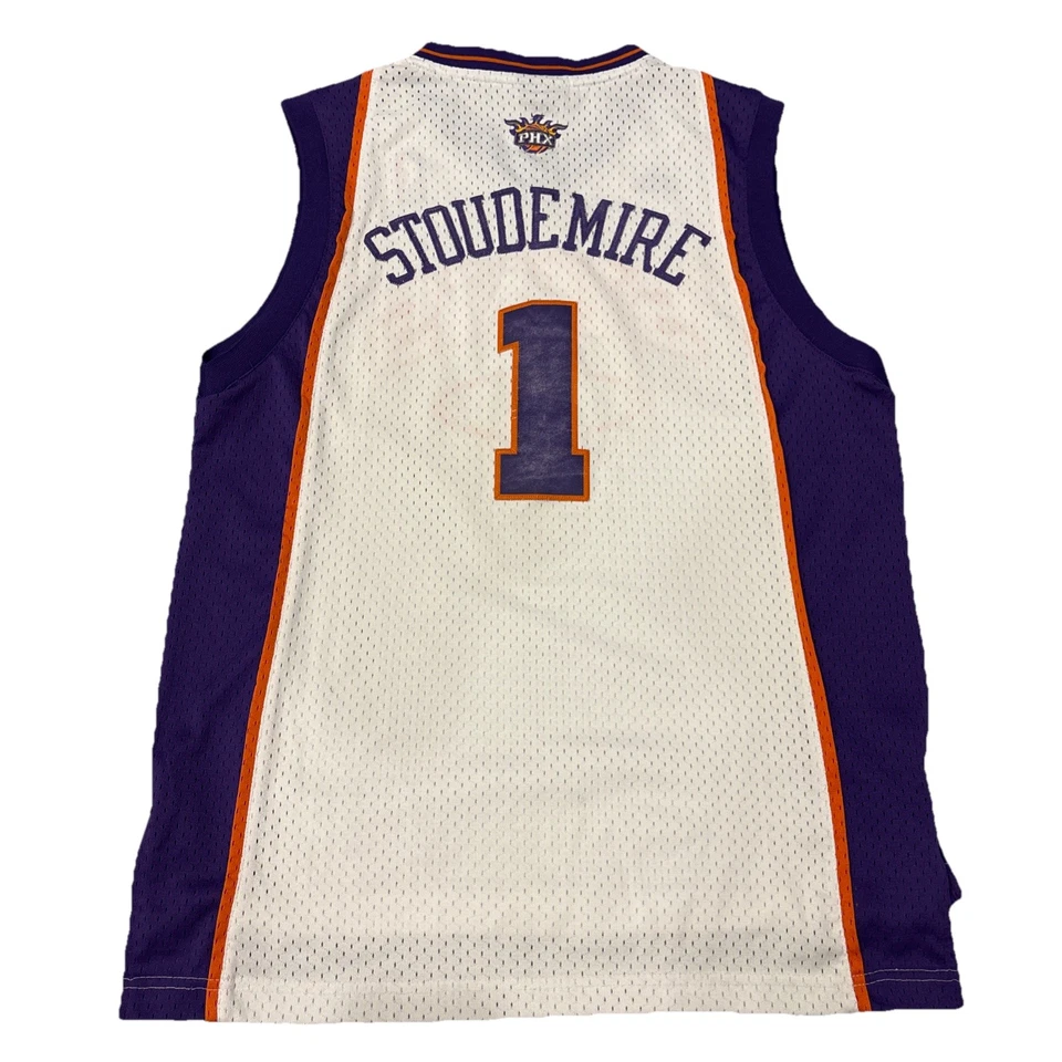 Amare Stoudemire #1 Phoenix Suns Adidas Purple White Jersey Kids Large +2 Length - Image 3 of 4