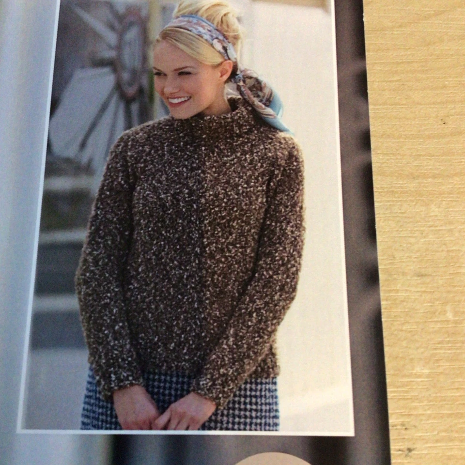 Sirdar Bouffle Chunky Sweaters Knitting Pattern Sizes 32-54” 7389 - Image 2 of 3