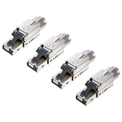 RJ45 Netzwerkstecker Cat7 10 Gbps LAN Stecker Werkzeuglos Patchkabel