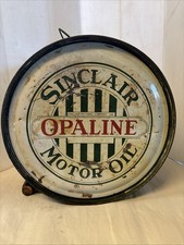 Antique Sinclair Opaline Motor Oil Rocker Can