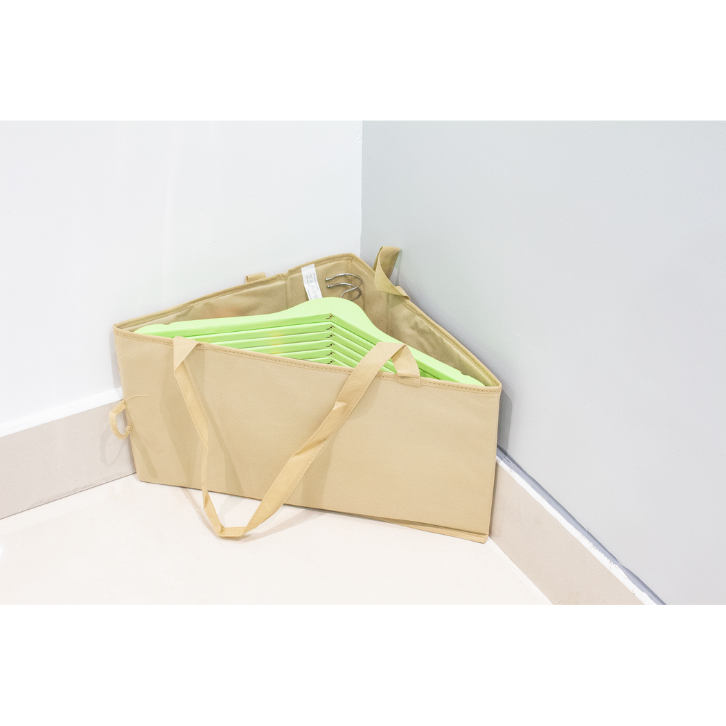 Hanger Organiser Brown Wood-Effect Closet Hanger Stack 47x33x25cm Space Saver