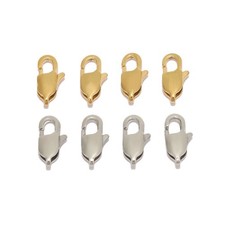 10pcs Stainless Steel Lobster Clasps Polished Silver Jewelry Making Clasps