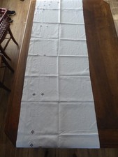 DESSUS DE LIT ou autre, ancien, brodé.