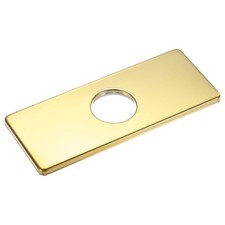 Faucet Deck Plate, 6" Square 304 Stainless Steel Bright Gold 