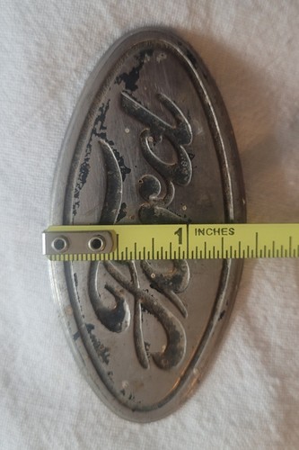 Vintage Ford Oval Badge Emblem Metal, Script Lettering - Picture 5 of 7