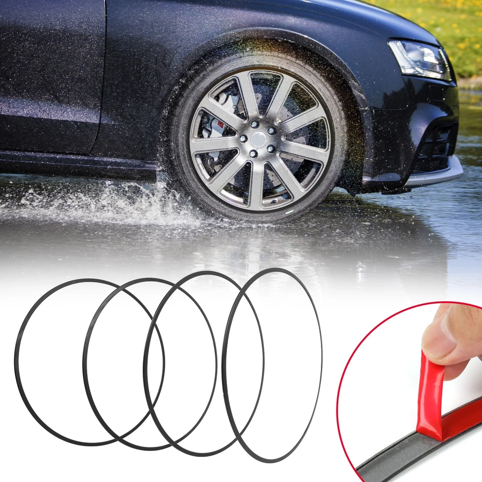 Protector de llanta de aleación para Audi Q5 Q6 Q7 4 piezas cubierta de borde de cubo de rueda anillos de neumático Foto 2 de 4