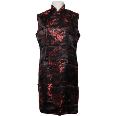 Tang Dynasty, Cheongsam, Größe: XL, Schwarz/Rot, Blumen, Damen #qmx