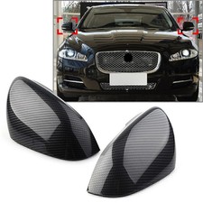 Spiegelkappen Au&szlig;enspiegelkappe Auto Kohlefaser f&uuml;r Jaguar XF XFR XFR-S XJ