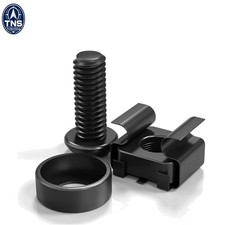 50 Pack M6 x 16mm Rack Mount Cage Nuts Screws Washers for Server Cabinets