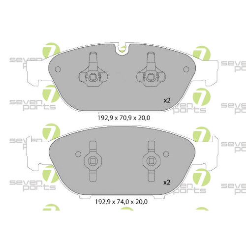 Plaquettes de frein Seven Parts SVP27330 anti-bruit pour Audi