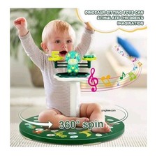 Wooden Spinner Seat - 360  Sit and Spin Toy, Toddler Toy Age 2-6 with Music