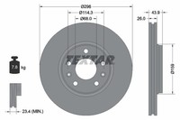 2X Bremsscheibe PRO Textar 92195603 FüR Latitude Renault ScÉNic Megane Laguna 3