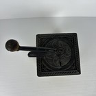 Antique Cast Iron & Wood Coffee Grinder. Hand Crank With Drawer. Hand Painted. — photo 5