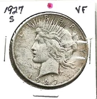 1927 "S" PEACE DOLLAR***VF*** LOW MINTAGE