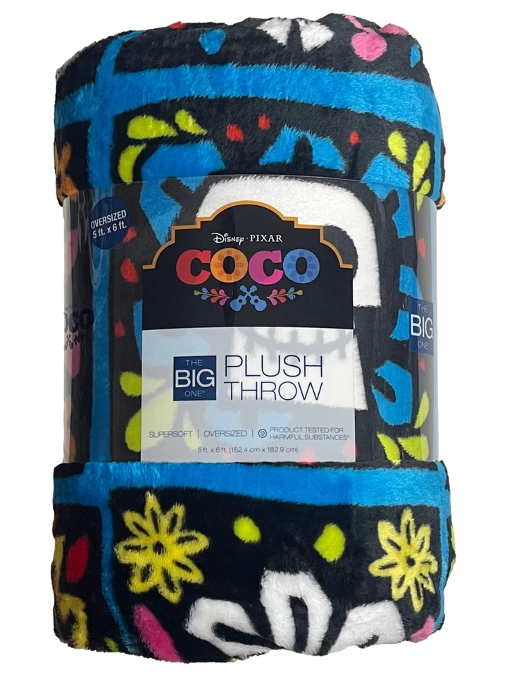 Big One Oversized Plush Disney Coco Halloween Throw Blanket 5ft x 6ft - Image 3 of 3