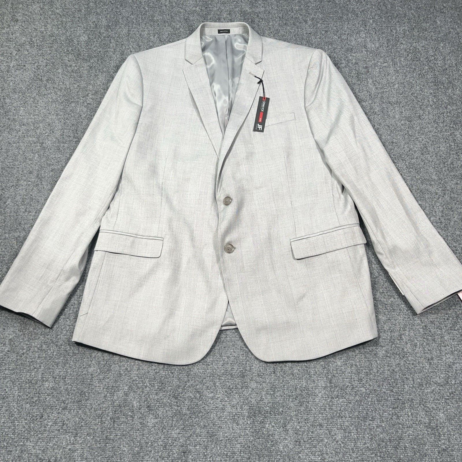 J. Ferrar Blazer Jacket Mens 48R Performance Glen Plaid Slim Fit Comfort Stretch