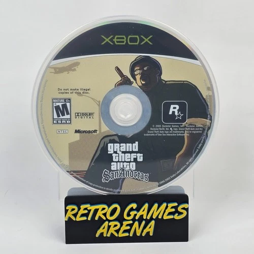 Grand Theft Auto GTA: San Andreas (Original Xbox) Black Label Disc