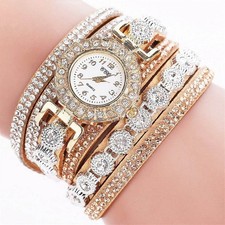 Women’s Wrap Bracelet Watch Multi Layer Charm Wristwatch Fashion Jewelry Gift