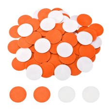 200 Pcs Adhesive Felt Circles 38mm 1-1/2" Circle Stickers Orange/White