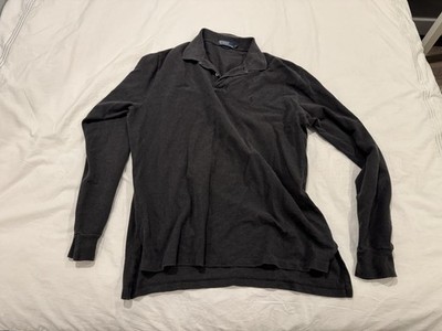 Polo Ralph Lauren Mens Long Sleeve Polo Shirt XL Flesh Pony Classic Fit Gray