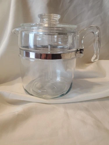 Vintage Pyrex MCM Flameware Glass Coffee Pot Percolator 9 Cup 7759 B Complete
