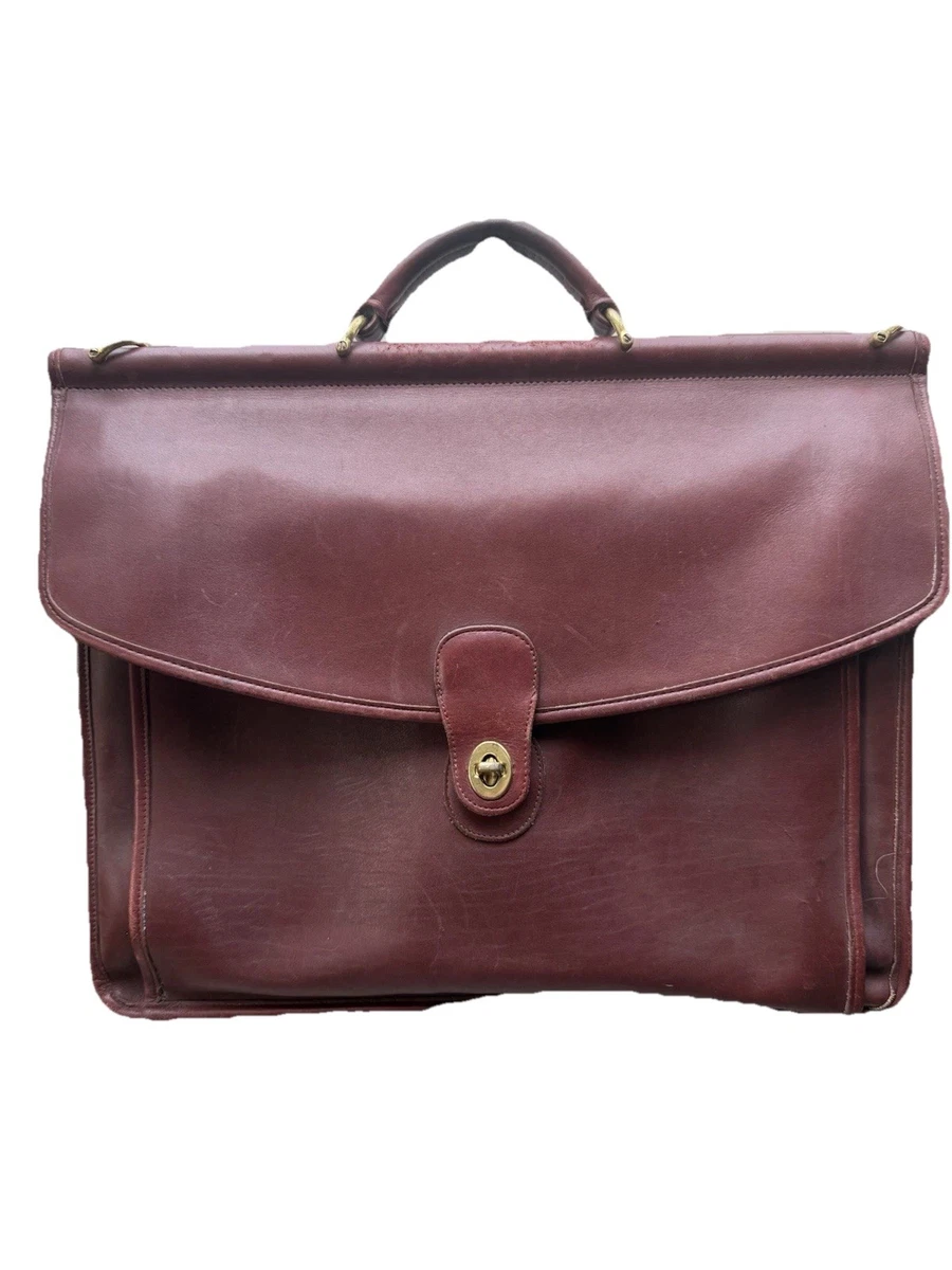 バッグ vintage coach old archive Beekman Bag Vtg Coach Beekman Leather Briefcase Messenger Bag Brown Mahogany