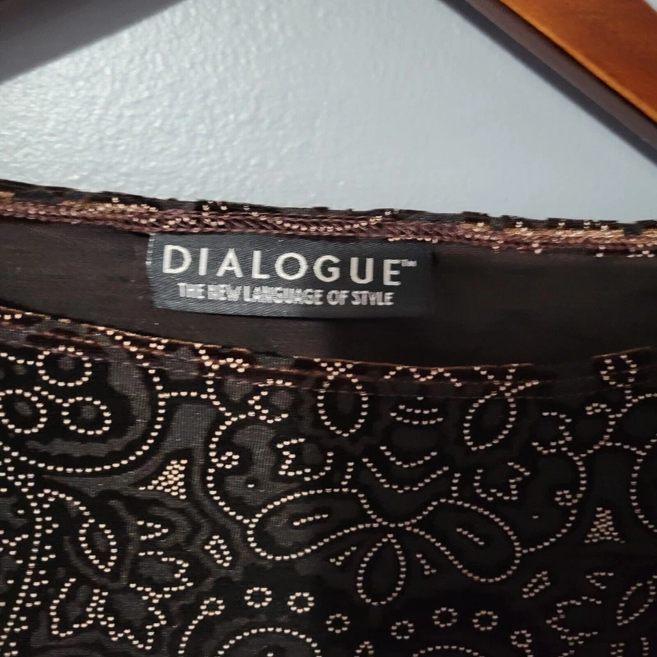 Top Diálogo Burnout Terciopelo Talla XL Paisley Artístico Boho Country Mujer Único Foto 3 de 4