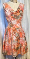 Jessica Howard Womens Sleeveless Pink Orange Grey Red Fit Flare Dress Sz 6 Used