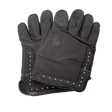 Sermoneta gloves - Dark Brown Leather Women's Gloves