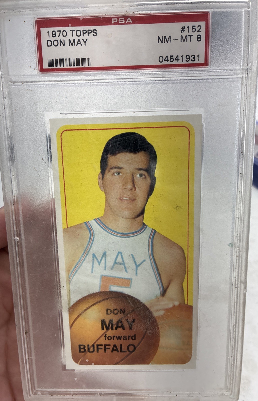 1970 Topps Basketball #152 Don May PSA 8