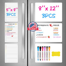 Pizarra magn tica de borrado en seco paquete de 6 , 3 de 8 x 12 pulgadas