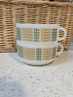 2 Vintage Glasbake Soup Bowl Cup Mug J-2711 USA